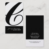 Monogramスタイリッシュ名刺 名刺 (正面/裏面)