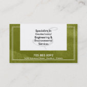 Monogramテクスチャエンジニアリング名刺緑 名刺 (裏面)