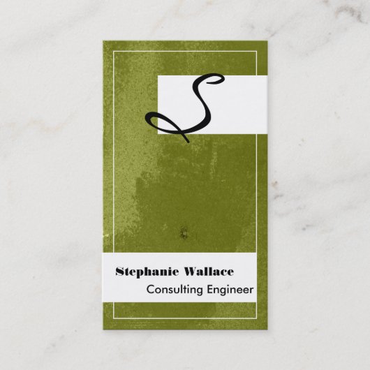 Monogramテクスチャエンジニアリング名刺緑 名刺 (正面)