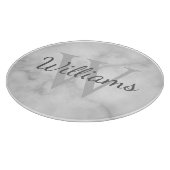 MonogramパーソナライズされたとName Marble Look カッティングボード (角)
