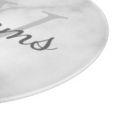 MonogramパーソナライズされたとName Marble Look カッティングボード (角)
