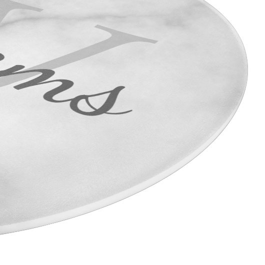 MonogramパーソナライズされたとName Marble Look カッティングボード (角)