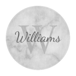 MonogramパーソナライズされたとName Marble Look カッティングボード