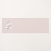 Monogramパーソナライズされたファミリ名 ヨガマット (正面(横))