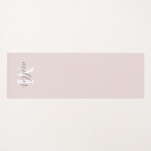 Monogramパーソナライズされたファミリ名 ヨガマット (正面(横))