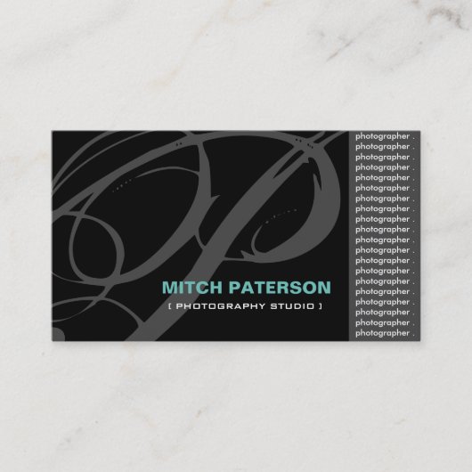 Monogramモダン写真家名刺 名刺 (正面)