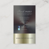 Monogram名刺つや消しスチフェイクール/ニックル 名刺 (裏面)