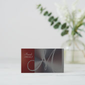 Monogram名刺つや消しスチフェイクール 名刺 (スタンド正面)