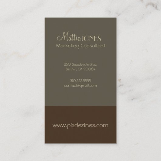 Monogram名刺（遡及色） 名刺 (裏面)