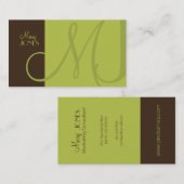 Monogram名刺（遡及色） 名刺 (正面/裏面)