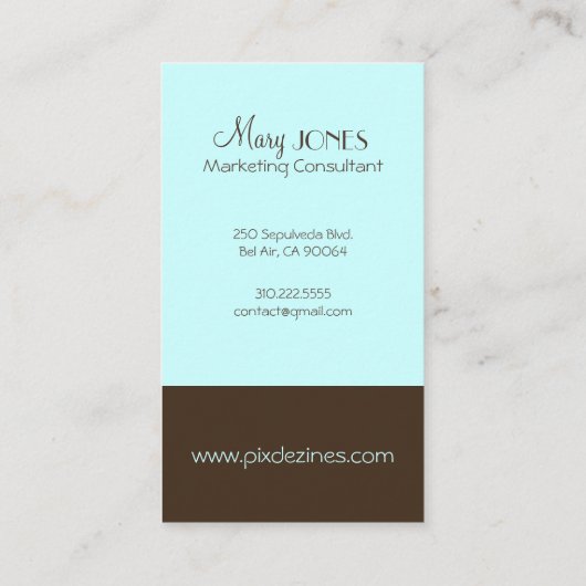 Monogram名刺（遡及色） 名刺 (裏面)