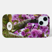 Monogram夏ピンク咲く木の王冠の写真 –  Case-Mate iPhoneケース (裏面 (横))