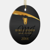 Monogram歯科医🦷オフィス – 黒と金ゴールド セラミックオーナメント (右)