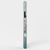 *~* Monogram虹色のティール(緑がかった色)テクスチャグラデーション Case-Mate iPhoneケース (裏面/右)