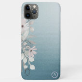 *~* Monogram虹色のティール(緑がかった色)テクスチャグラデーション Case-Mate iPhoneケース (裏面)