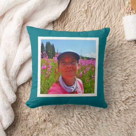 MONOGRAM青無地のいカスタム、instagramの写真を追加 クッション (ブランケット)