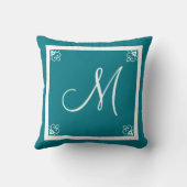 MONOGRAM青無地のいカスタム、instagramの写真を追加 クッション (裏面)