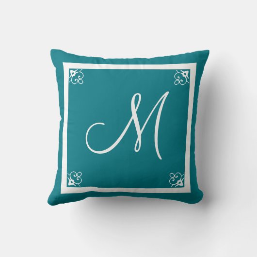 MONOGRAM青無地のいカスタム、instagramの写真を追加 クッション (裏面)