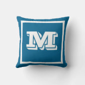 MONOGRAM青無地のと白のカスタム クッション (裏面)