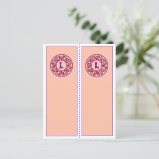 Monogram かわいらし Lブックマークはがき ポストカード (スタンド正面)