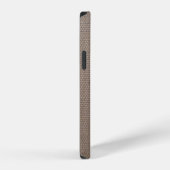 Monogram パーソナライズされた burlap iPhone 12ケース iPhoneケース (右側面)