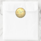 monogram_金ゴールド ラウンドシール (バッグ)