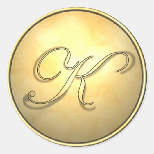 monogram_金ゴールド ラウンドシール (正面)
