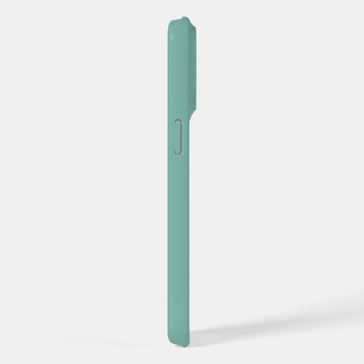 Monogram 2 Initials Teal Blue Minimalist iPhoneケース (右側面)