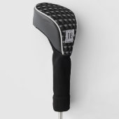 Monogram, 3D Black Geometric Pattern, Modern ゴルフヘッドカバー (アングル)