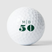 Monogram 50th Birthday ゴルフボール (正面)