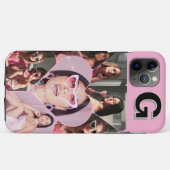 Monogram 6-Photo Collage Teal iPhone Case Case-Mate iPhoneケース (裏面(横))