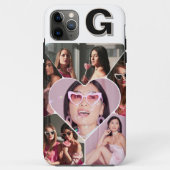 Monogram 6-Photo Collage Teal iPhone Case Case-Mate iPhoneケース (裏面)