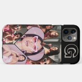 Monogram 6-Photo Collage Teal iPhone Case Case-Mate iPhoneケース (裏面(横))