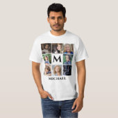 Monogram Add文字Instagram Photo Collage Tシャツ (正面フル)