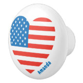 Monogram American USA Flag 7月4日Personalize セラミックノブ (右)