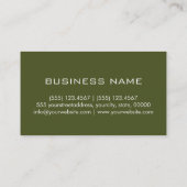 Monogram Armyの緑の背景色 名刺 (裏面)