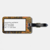 Monogram Autumn Leaves Trees  ラゲッジタグ (裏面横)