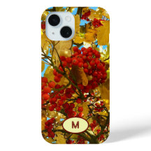 Monogram Autumn RedBerry Orange Tree Crown写真 – 