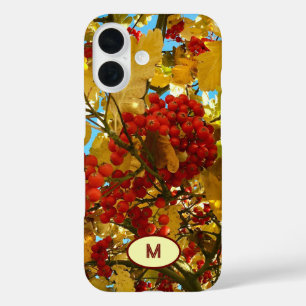 Monogram Autumn RedBerry Orange Tree Crown写真 – iPhone 16ケース