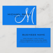 Monogram Azureの色の背景 名刺 (正面/裏面)