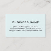 Monogram Azureの霧の色の背景 名刺 (裏面)