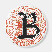 Monogram 'B' in Red – マグネット (正面)