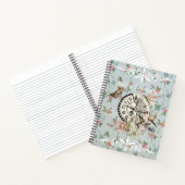 Monogram Beautiful rustic vintage floral pattern ノートブック (内部)