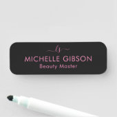 Monogram Beauty Professional Studio Pink Black 名札 (インサイチュ)