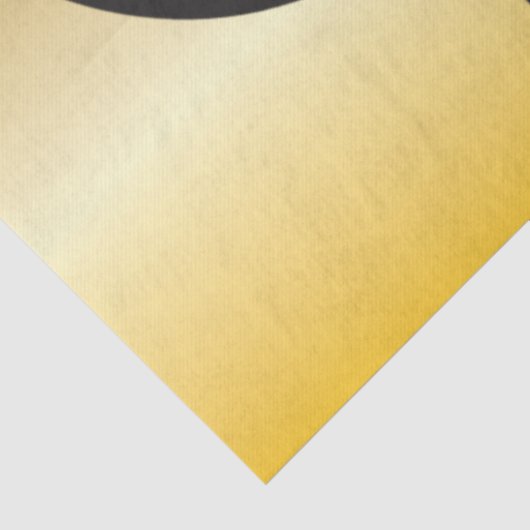 Monogram Black and Gold Striped Zebra Pattern 薄葉紙 (詳細)