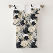Monogram Black and White Modern Towel Set バスタオルセット (インサイチュ)