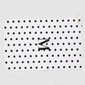 Monogram Black and White Polka Dot  ゴルフタオル (横)