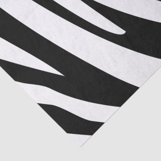 Monogram Black and White Striped Zebra Pattern 薄葉紙 (詳細)