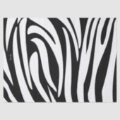 Monogram Black and White Striped Zebra Pattern 薄葉紙 (正面)
