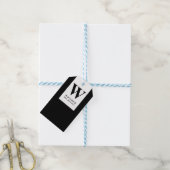 Monogram black Newly Wed gift for Wedding  ギフトタグ (より糸付き)